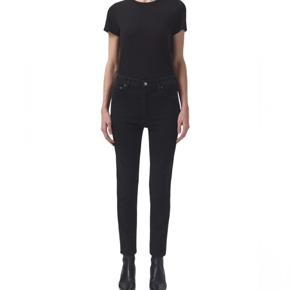 AGOLDE Nico high rise slim fit stretch cropped  jeans Sz 24 - Picture 2 of 10